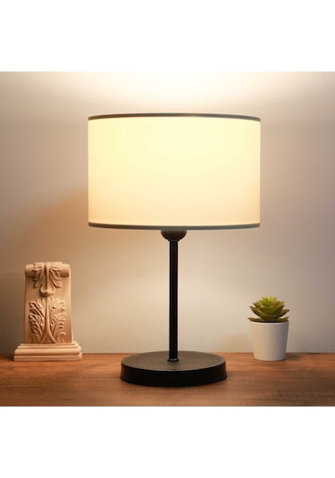 Homing Krem Kumaş Metal Gövdeli Abajur Ayd-2849 Krem