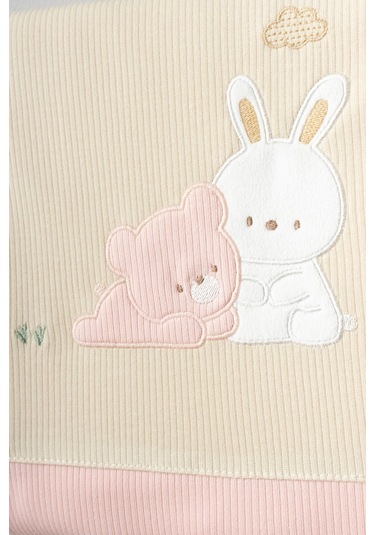 Bebitof Ayıcık Ve Tavşan Desenli 10 Parça Kutulu Hastane Çıkısı Seti Somon