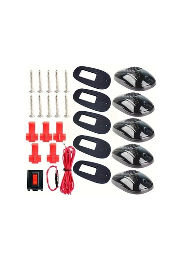 Xuweiwei 5pcs Led Lights Amber Yellow Ici Dis Aydinlatma Oda Elektrik Tesisati Pilsiz