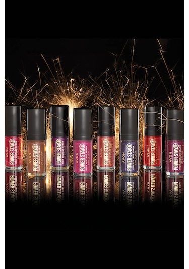 Avon Powerstay High Voltage Spark Likit Ruj Rose Flash