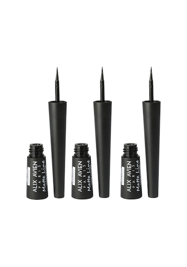 Alix Avien Matte Line Waterproof Çabuk Kuruyan Eyeliner Siyah x 3
