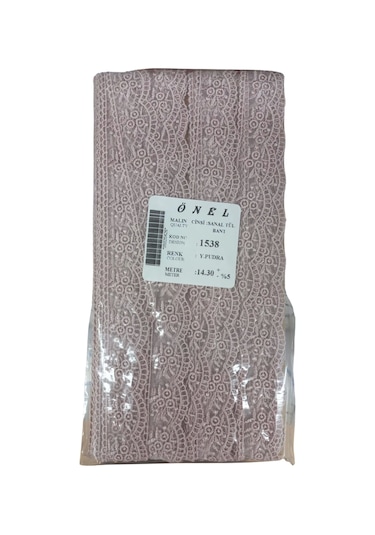 Dantel Polyester Sanal Tül Bant Y.pudra 14,30 Metre En 3 Cm On-1538-pu