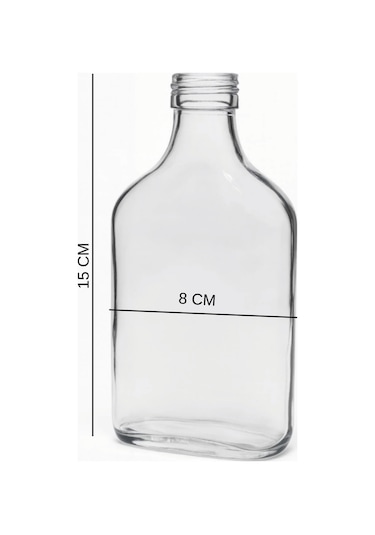 2'li Şeffaf Cam Yassı Yağdanlık - Sızdırmaz Geyik Tıpalı 200ml. Sirkelik Sosluk Şefaf