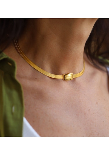 Yenigün Kuyumculuk 14 Ayar Altın Üç Sıra Trabzon Hasırı Kolye 415