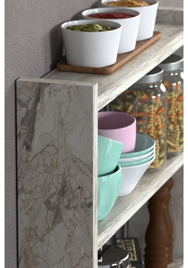 Mutfak Rafı Tezgah Üstü Organizer Efes Beyaz