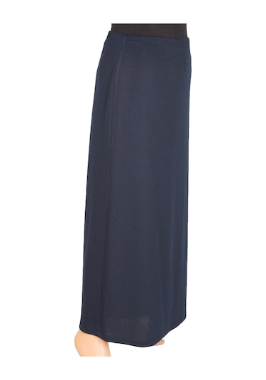 Hesna Kadın Buğra Astarlı Çan Kesim Lacivert Etek Lacivert