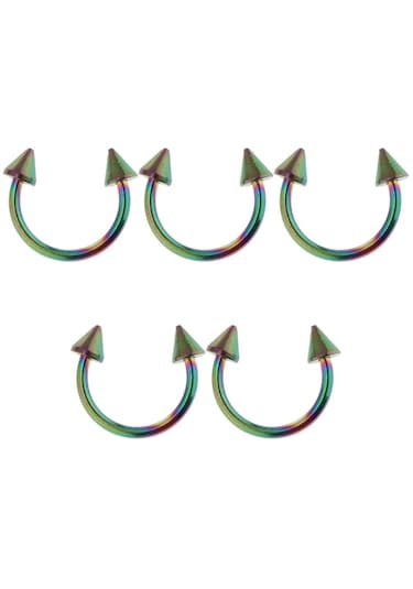 Dolıty 60 Parça Toptan Dil Kaş Dudak Göbek Halkası Renkli Çok Renkli