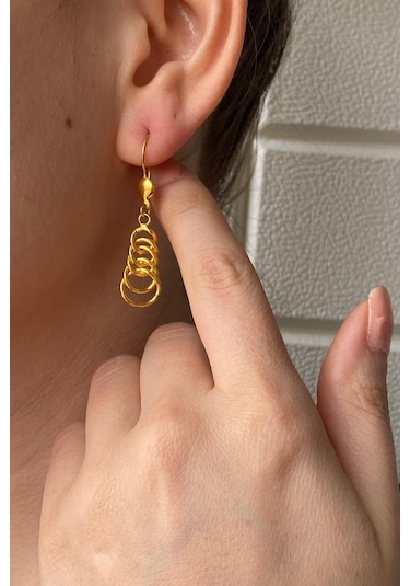 Zümrüt Sarraf 22 Ayar Altın Kadın 3 Gram Dallas Küpe