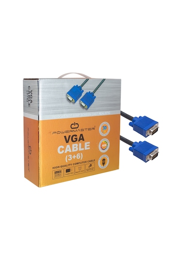 Vga Kablo 15 Pin 3+6 Erkek/erkek 10m Kutulu