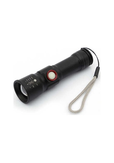 Panther Led El Feneri Usb Şarjlı Zoom Pt-4060 Siyah