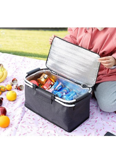 Eternal Luck Aile Açık Piknik Sepeti - Gri