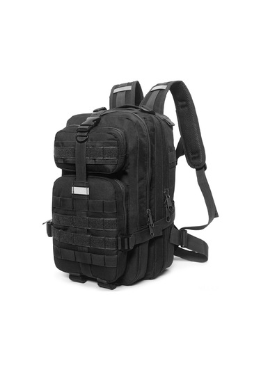 Jeehugo Lıxada 28l Siyah Su Geçirmez Outdoor Sırt Çantası, Bisiklet, Trekking, Dağcılık İçin 800d Oxford, Reflektör Şeritli, 14" Laptop Bölmesi + Siyah Bant Çok Renkli