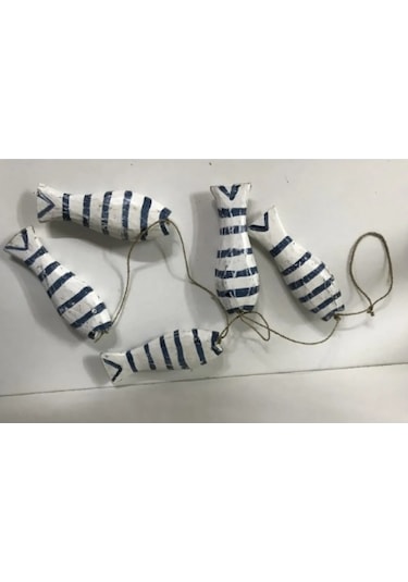 Ahşap Balık Figürlü Sarkaç, Duvar Süsü, Askılı Balkon Süsü, Duvar