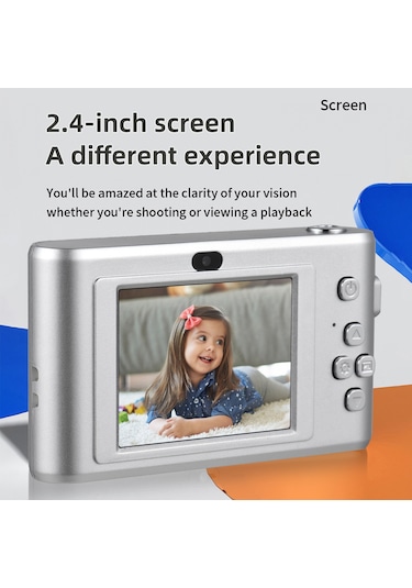 1080p Dijital Kamera Video 50mp Fotoğraf Çift Lens 2.4 İnç Ekran 8x Dijital Zoom