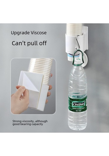 Wezone Ev İçin Otomatik Bardak Alma Aleti - Deliksiz Duvar Tipi, Toz Koruyucu Tek Kullandım Bardak Rafı Yeni Beyaz Diğer