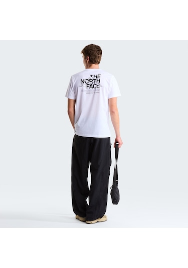 The North Face M Mountain Sketch Regular Short Sleeve Erkek T-shirt-32574 Beyaz