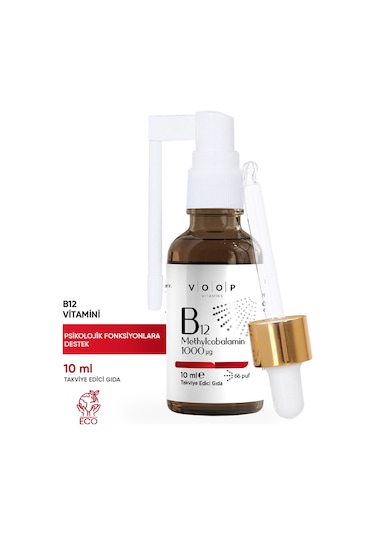 Voop Vitamin B12 Methylcobalamin Sprey Damla 10 ML
