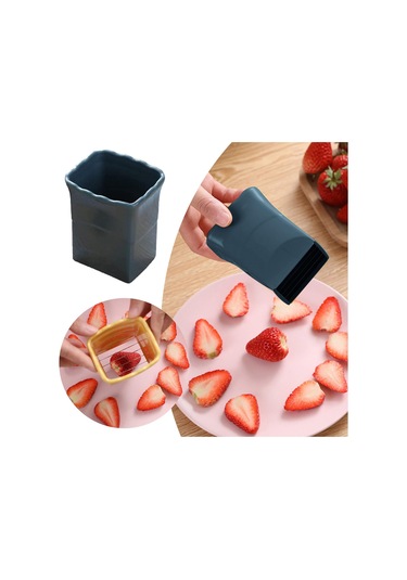 Sarı Fincan Dilimleyici Meyve Dilimleyici Yumurta Dilimleyici Paslanmaz Çelik Çilek Dilimleyici Hızla Meyve Sebze Çilek Kesici Yapmak Sarı