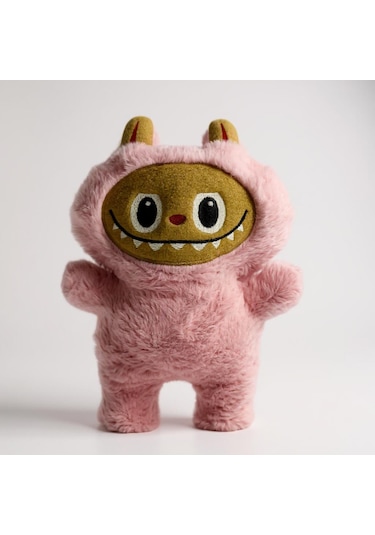 Plentiful Labubu 35 Cm Peluş Oyuncak , El Yapımı , Pembe Pembe