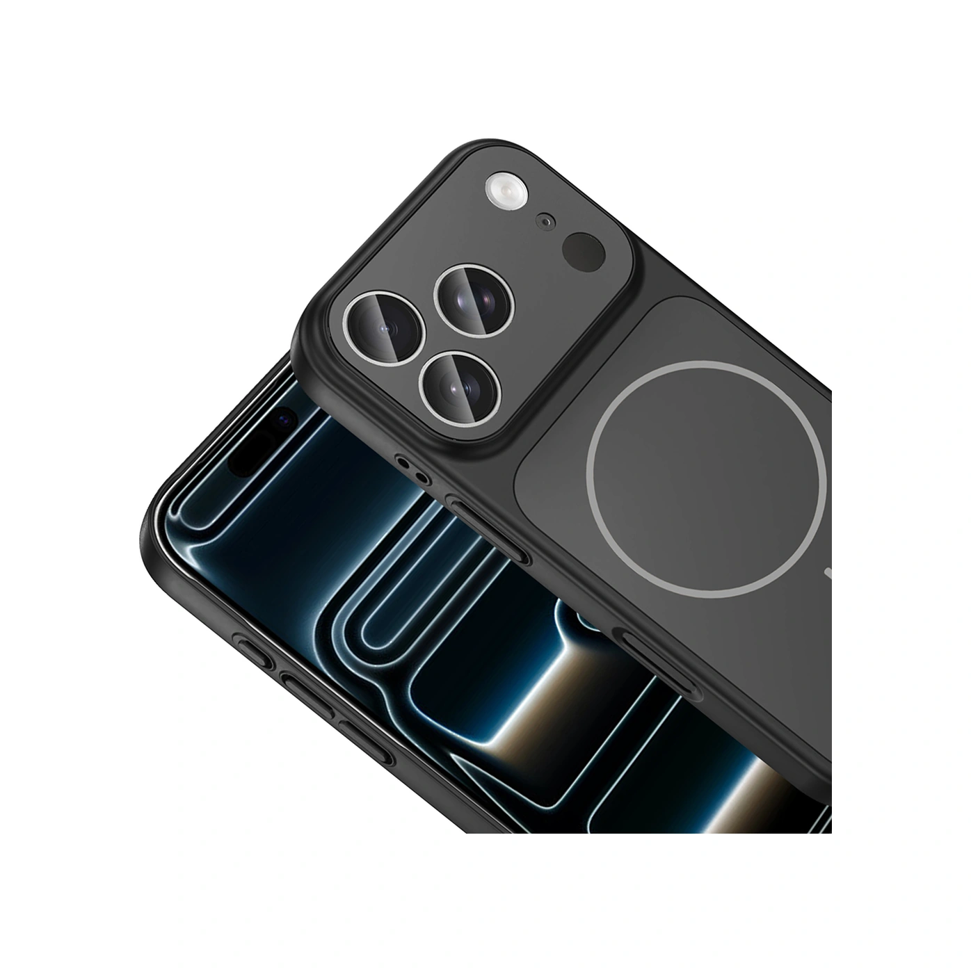 İphone 17 Pro Kılıf M-safe Şarj Özellikli Kamera Korumalı Formen Kılıf Siyah