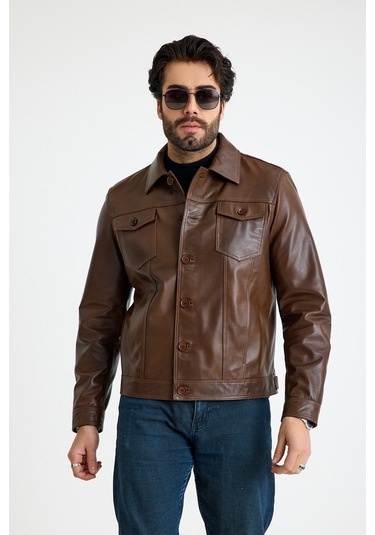 Franko Armondi Jean Model Reguler Erkek Deri Ceket E24-k-899-y Fındık