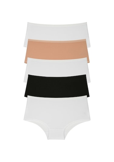 Nicoletta Mıxcolor Kadın Külot 5'Li Paket Yüksek Bel Çok Renkli
