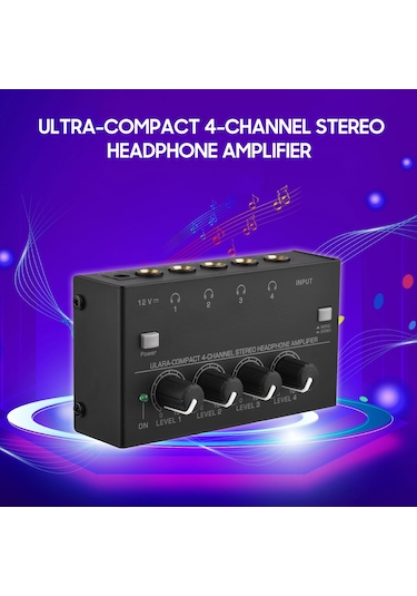 Suofeng 4 Kanallı Metal Kulaklık Amplifikatörü - 110-240v Eu/us Fiş Seçenekli