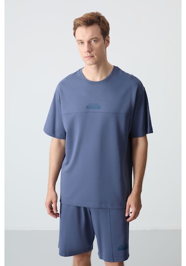 Tommy Life Petrol Pamuklu Kalın Yumuşak Dokulu Oversize Fit Basic Erkek Şort Takım - 85259 Tommy Life Petrol Pamuklu Kalın Yumuşak Dokulu Oversize Fit Basic Erkek Şort Takım - 85259