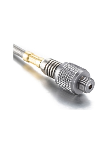 Yaozixa Campıngmoon Z17 Çelik Gazi Yüksek Basınçlı 100cm Uzatma Hattı, Çamaşırlı, Tencere-gaz Tankı Bağlantısı, Evrensel Kullanım, Dış Mekan Manzaraları İçin Gümüş