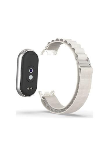 Xiaomi Mi Band 8 9 10 Uyumlu Alpine Loop Kordon Kayış Beyaz
