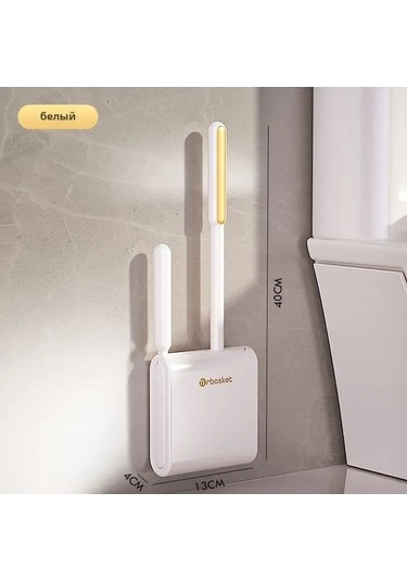 Pazly Silikon Tuvalet Fırçası - Emme Bardağı Ve Temizlik Sıvılı Köşesiz Tasarım, Yeşil Banyo Seti Yeşil