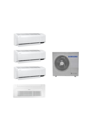 Samsung WindFree Multi 8 kW 1 Dış+4 İç AJ080TXJ4KH/EA (7+9+9) Duvar + (18) Tek Yön Kaset Tipi Klima