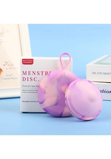 Kadınlar İçin Yeniden Adet Disk Kadınsı Lady Adet Disk Kuyruk Düz Fit Tasarım Sterilizasyon İle Silikon Kap Altın