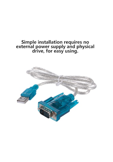 Ximistore9 Usb'den Rs232'ye 9 Pin Seri Port Dönüştürücü Kablosu - Mikrodenetleyici Geliştirme Tahtası İçin 70cm Mavi Kablo Win/mac Desteği