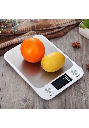 15kg Tartım Gıda Kahve Terazisi Akıllı Elektronik Dijital Terazi-b Beyaz