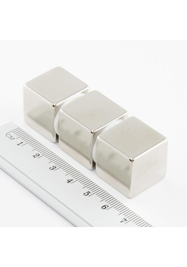 20x20x20 Mm Süper Güçlü Neodyum Küp Mıknatıs, Kare Magnet 2 Adet