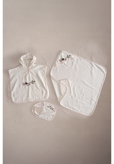 Ecocotton Olivia Krem %100 Organik Pamuk 4 Parça Bebek Panço Seti Krem