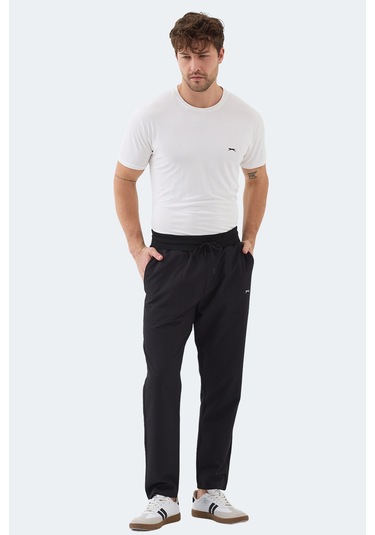 Slazenger Manus Erkek Cepli Siyah Eşofman Altı Siyah