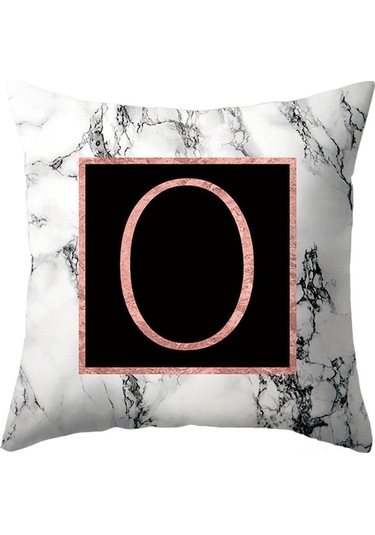 Yumuşak Toka Kumaş Alfabe Desenli Yastık Kılıfı, Ev Dekoru, Rahatlık Ve Konfor Sağlar, 44x44 Cm, 26 Farklı Stil A-z Diğer Diğer