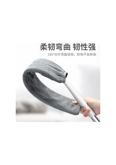 Xindoker Ev Temizliği İçin Eğilebilir Yıkanabilir Tüy Dağıtmayan Süpürge - Yatak Altı Temizleyici + Uzatılabilir Çubuk + 2 Değiştirme Bezi