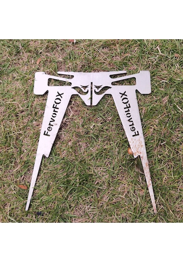 Geeroyoo Katlanır Kamp Ocağı Desteği - Paslanmaz Çelik Portatif Izgara Ve Tencere Standı 17.3x20cm