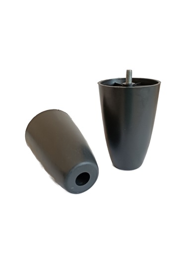 Armut Plastik Baza Mobilya Koltuk Ayağı 6 Ad. Siyah 12cm M8 Vida