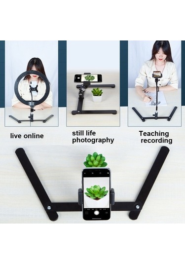 Createtech 360 Derece Metal Tepe Taban Masaüstü Telefon Tutucu, Minimalist Tasarım