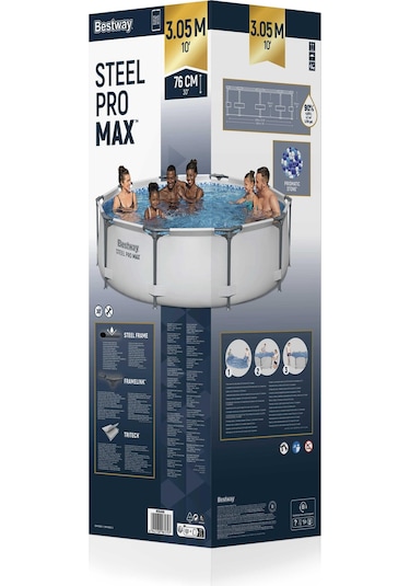 Bestway 56406 Steel Pro Max Prefabrik Yer Üstü Havuz 3,05 M X 76 Cm