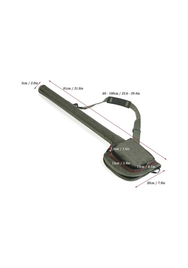 Pazly Yüksek Kaliteli Ayarlanabilir Omuz Askılı Fly Olta Çantası - 81cm, Dayanıklı Kanvas Malzeme