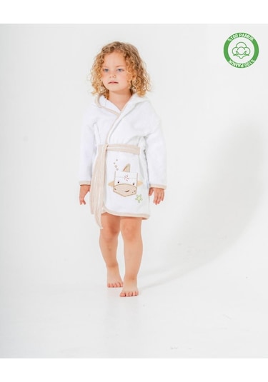 Balinalı Bornoz Beyaz-bej Beyaz - Bej