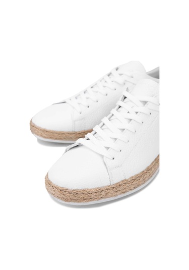 Tamer Tanca Erkek Hakiki Deri Beyaz Casual Ayakkabı 355 78370 Erk Ayk Y24 Beyaz Dr Beyaz