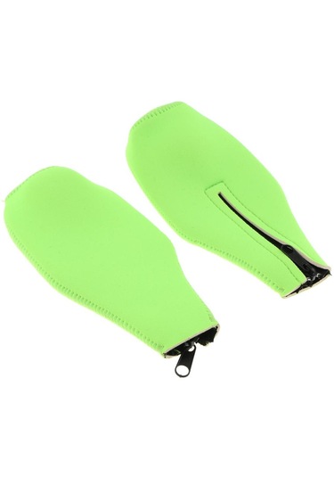 Homyl 10 Adet Şişe Soğutucu Tutucu Neopren Fermuar Bira Yeşil Yeşil