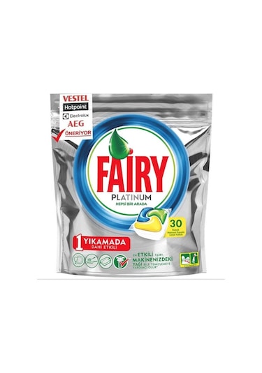 Fairy Platinum Limon Kokulu Bulaşık Makinesi Deterjanı 30 Tablet