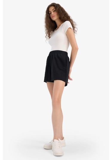 Defacto Regular Fit Esnek Belli Cepli Şort F6776ax25hsbk81 Siyah